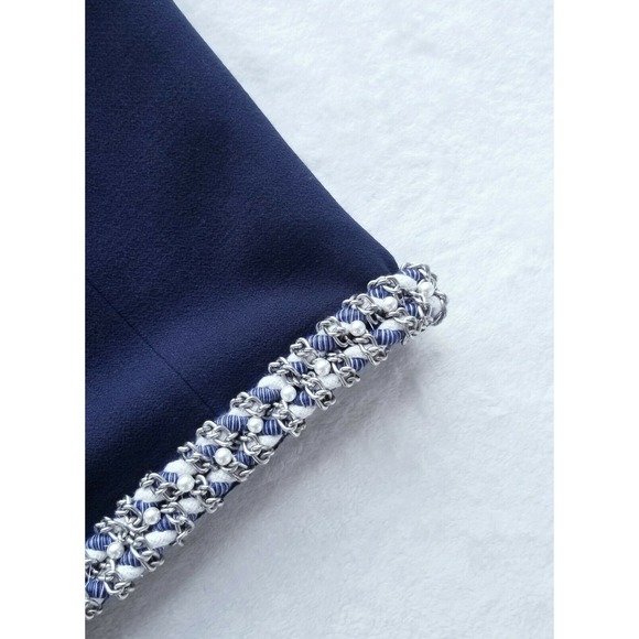 CHANEL VINTAGE 1980s RARE SUPERRRR CHUNKY CHAIN & PEARL PENCIL SKIRT F-40 / US-8 - Picture 7 of 13